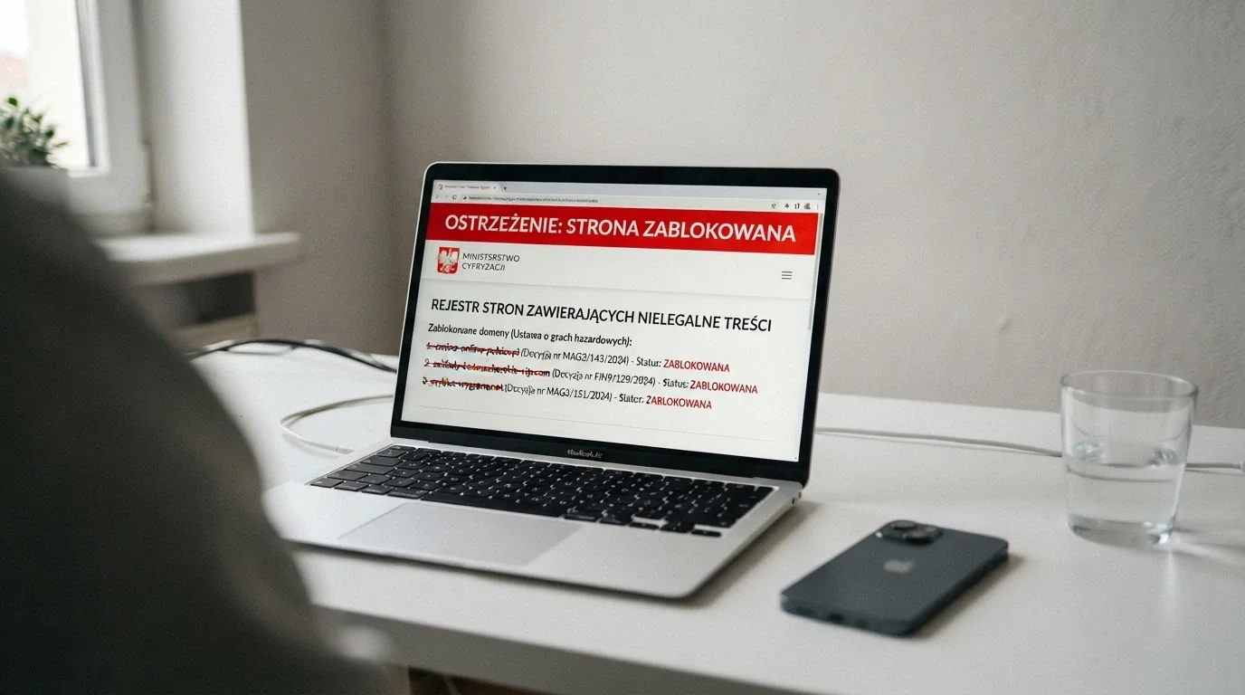 Strona Rejestru Domen Służących do Oferowania Gier Hazardowych Niezgodnie z Ustawą prowadzonego przez Ministerstwo Finansów na hazard.mf.gov.pl